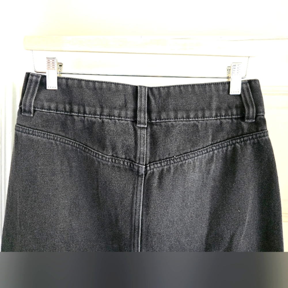 Free People Madison Black Denim Midi Skirt - Picture 8 of 9